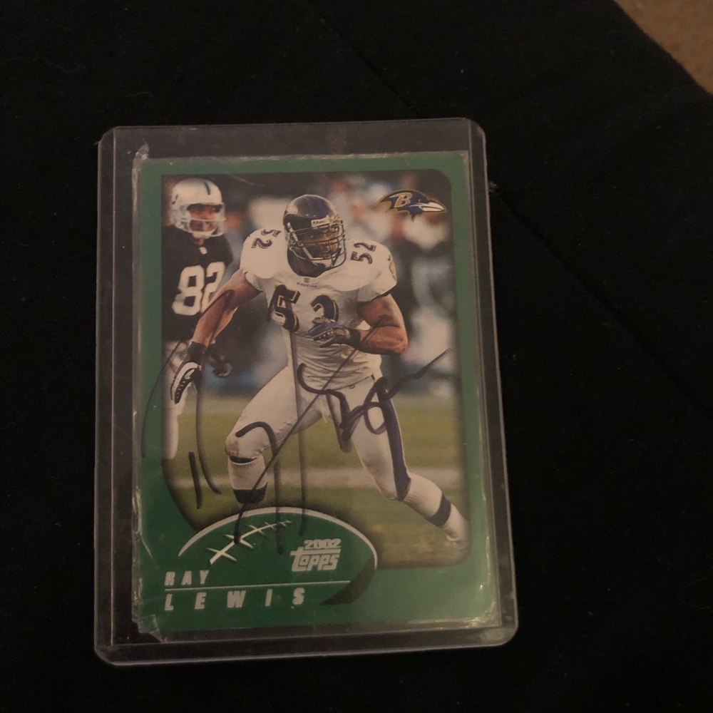 Signed ray Lewis card